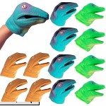 Barry-Owen Co.. 12 Pack Lizard Hand Puppet Toy Flexible Rubber Fun Party Favor Dinosaur Head for Kids  B07KJDRWFM